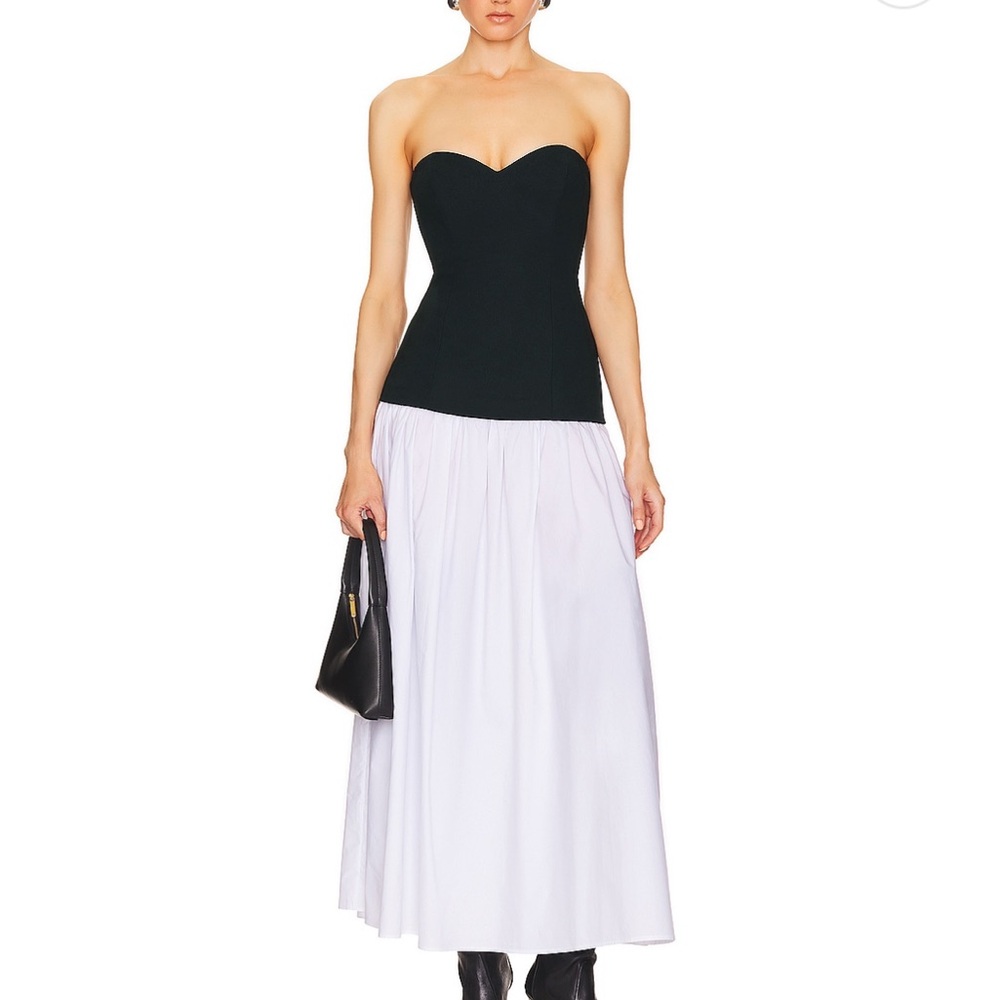 Helsa Faille Colorblock Midi Dress